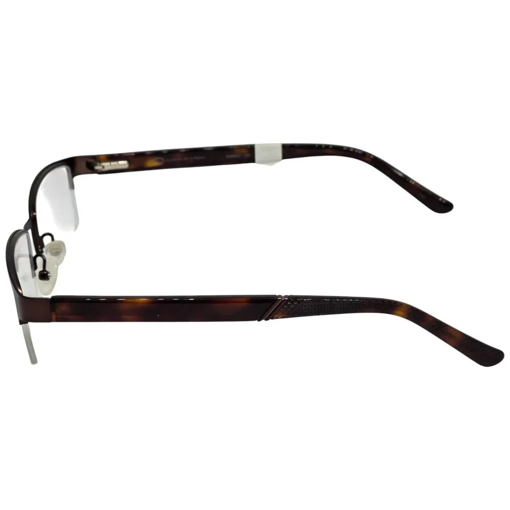 Oscar de la Renta OSM837WM Eyeglass Frames Semi Matte Brown 53-18-140 Half‎ Rim